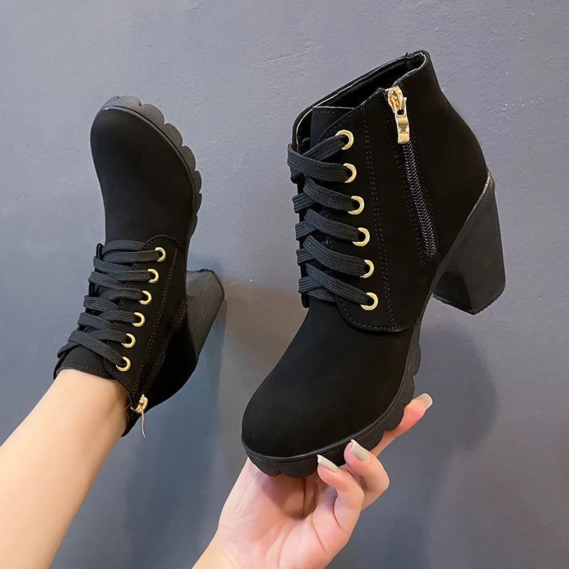 Amoura Zip Up Heels