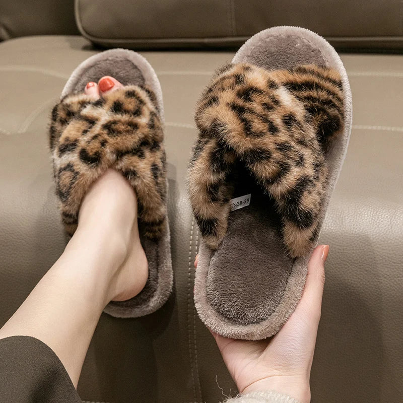 Veloura Open Toe Fuzzy Slippers