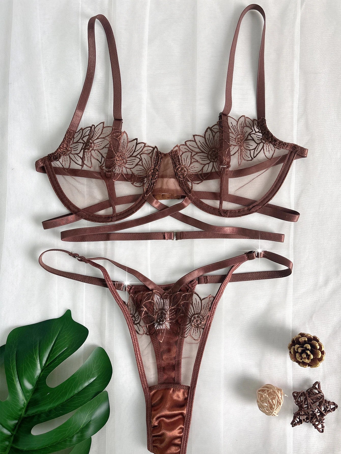 Palmera Floral Bra & Underwear Set