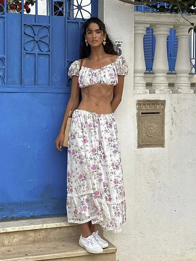Fenora Maxi Skirt & Crop Top Set