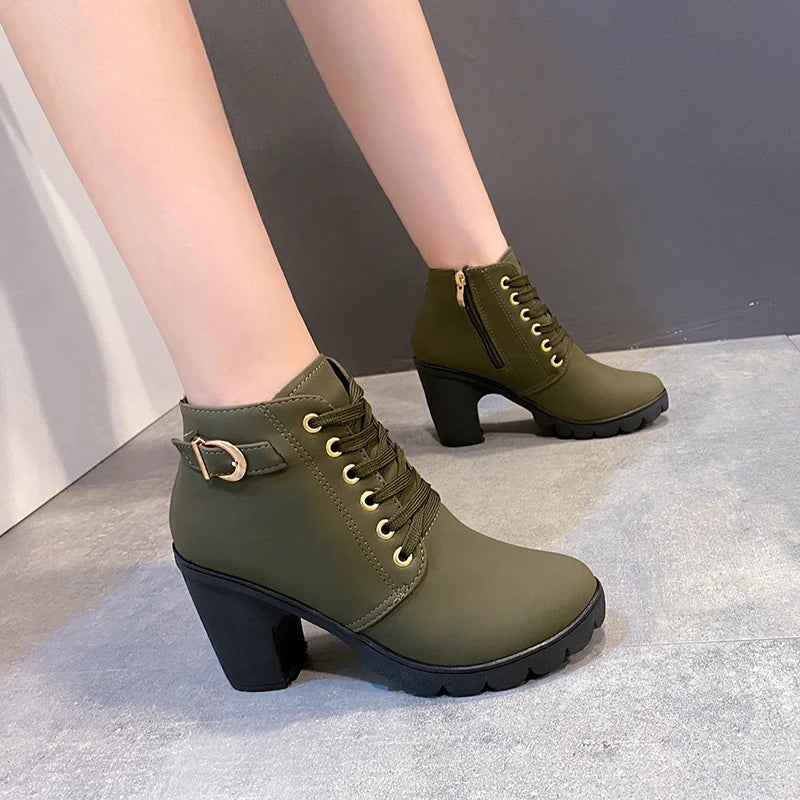 Amoura Zip Up Heels
