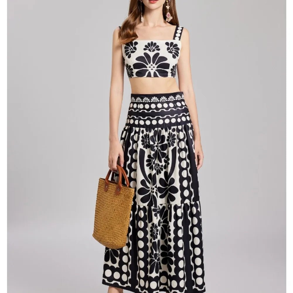 Zinnia Chic Print Two-Piece Set