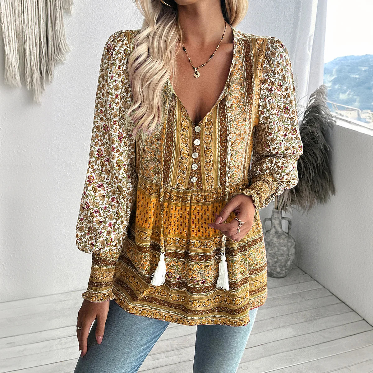 Moonlight Floral Blouse