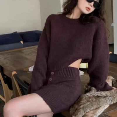 Salah Cozy Sweater & Skirt Set