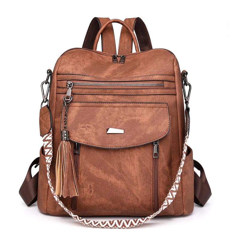 Amber Dunes Leather Backpack