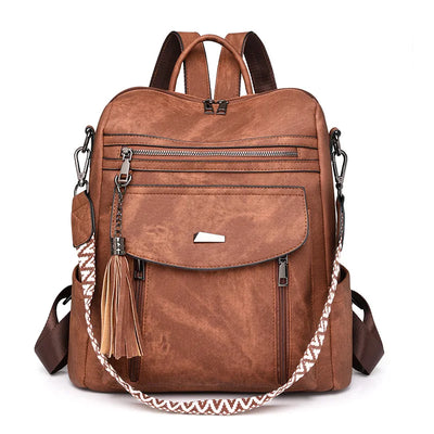 Amber Dunes Leather Backpack