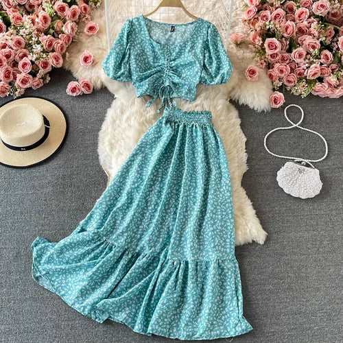 Garden Bloom Top & Maxi Skirt Set