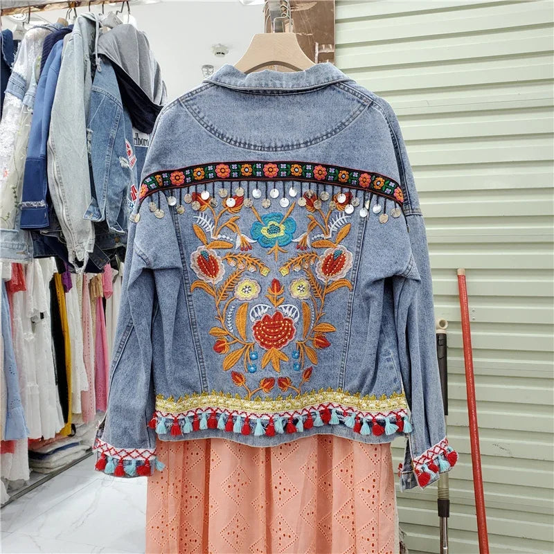Sunset Sage Denim Jacket
