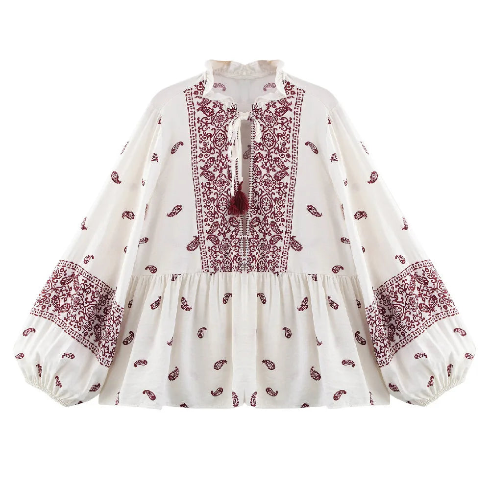 Wild Paisley Print Blouse