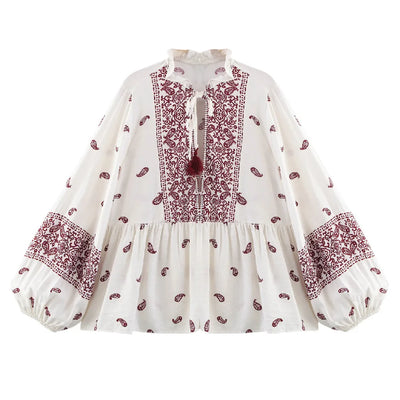 Wild Paisley Print Blouse
