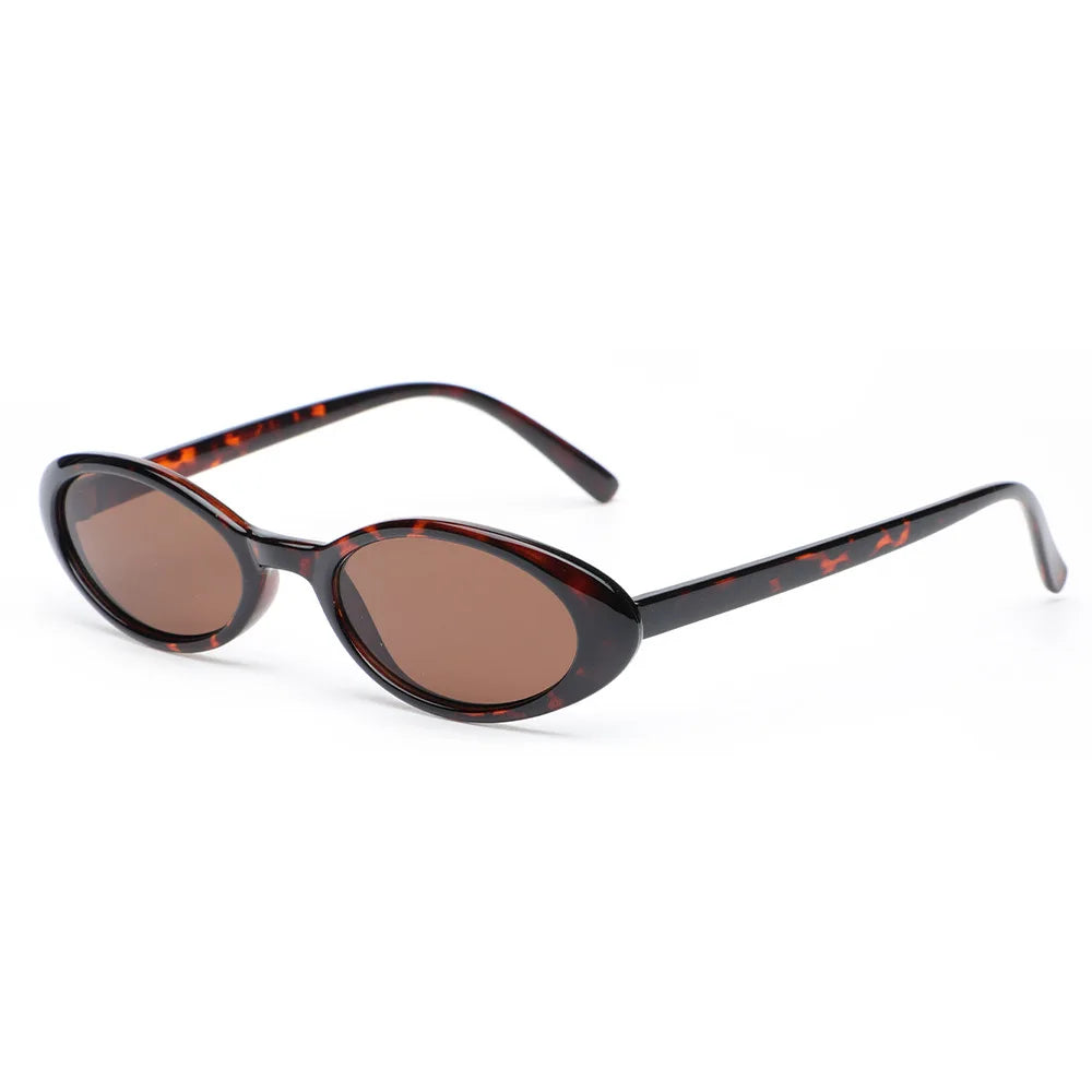 Leopard Oval Sunglasses