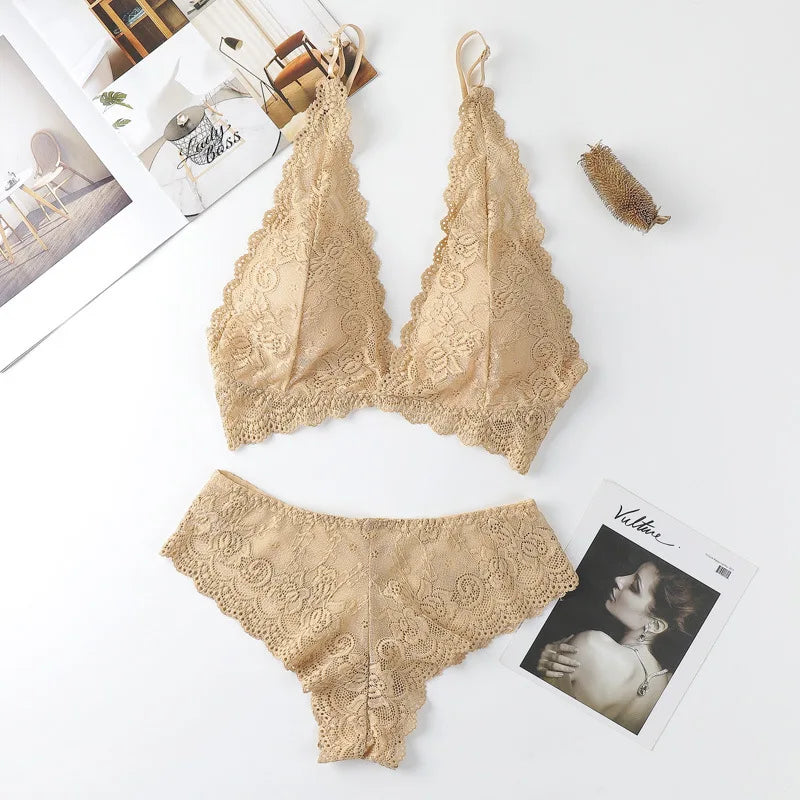 Paris Lace Bra And Underwear Set