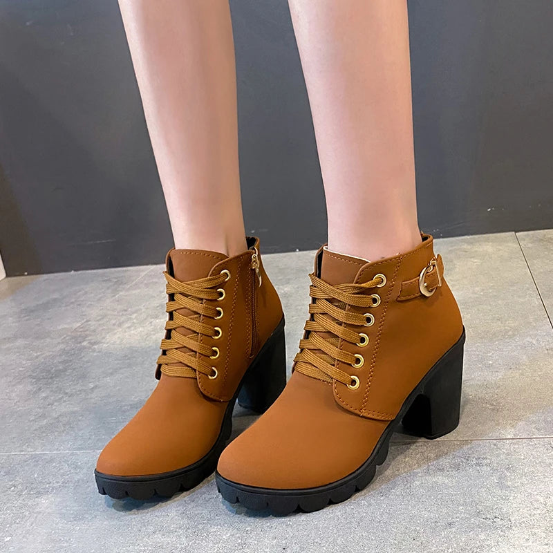 Amoura Zip Up Heels