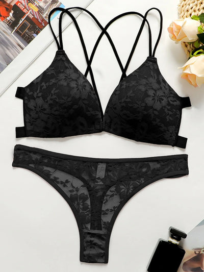 Liora Strappy Bra & Underwear Set