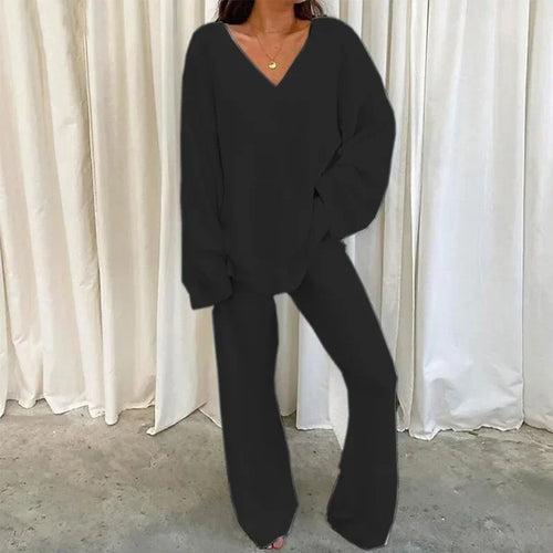 2 Piece V Neck Lounge Set