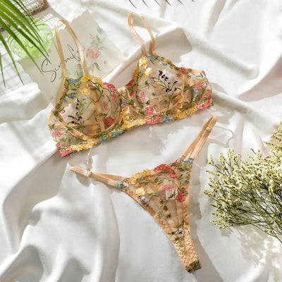 Kalabasa 2 Piece Floral Bra & Underwear Set