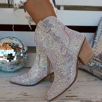 Amoura Bedazzled Cowgirl Boots