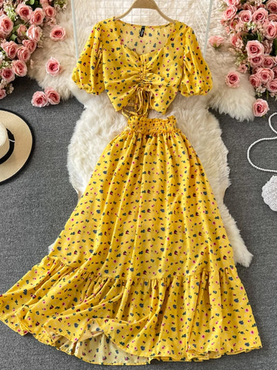Garden Bloom Top & Maxi Skirt Set