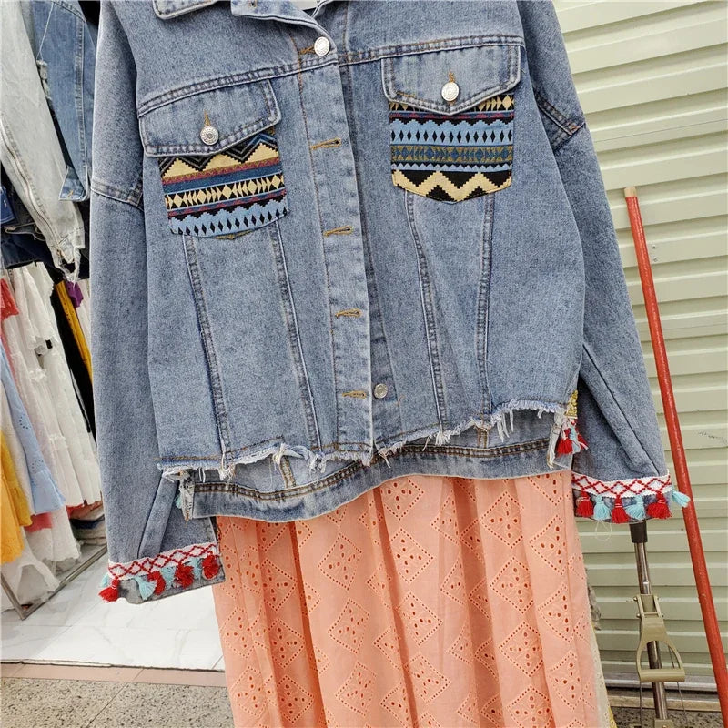 Sunset Sage Denim Jacket
