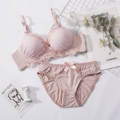 Non-Wired Push-Up Bra & Underwear Set