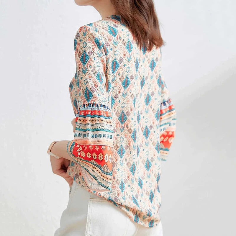 Elthira Flare Sleeve Blouse