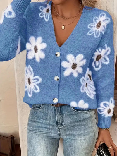 Cozy Floral Cardigan