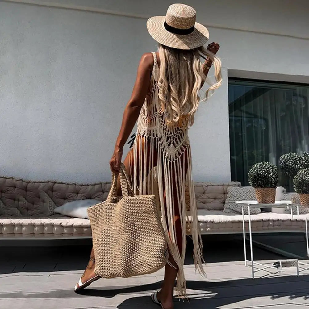 Seabreeze Crochet Tassel Dress