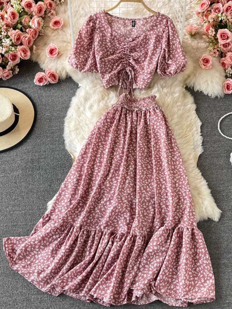Garden Bloom Top & Maxi Skirt Set