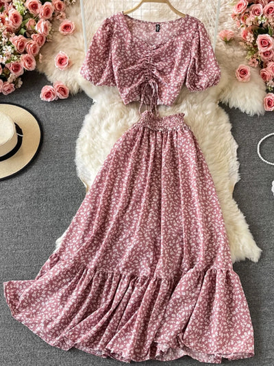 Garden Bloom Top & Maxi Skirt Set