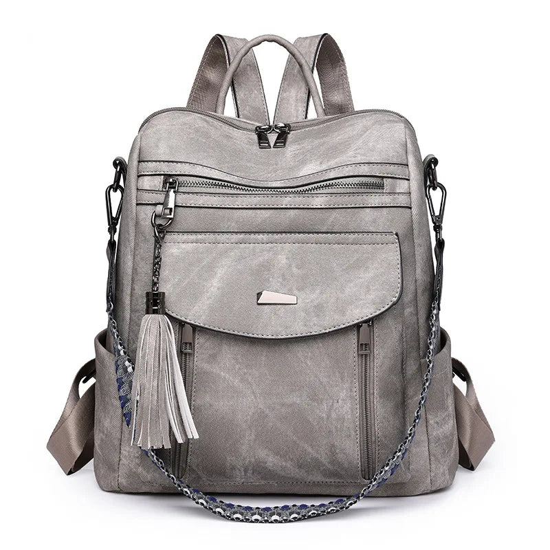Amber Dunes Leather Backpack