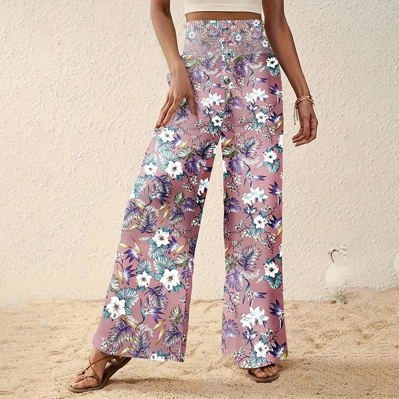 Floral Printed Wide Leg Pants