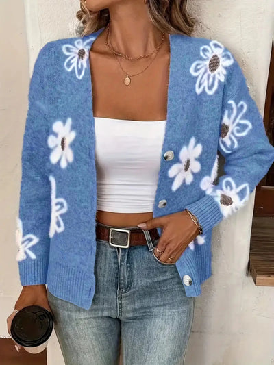 Cozy Floral Cardigan