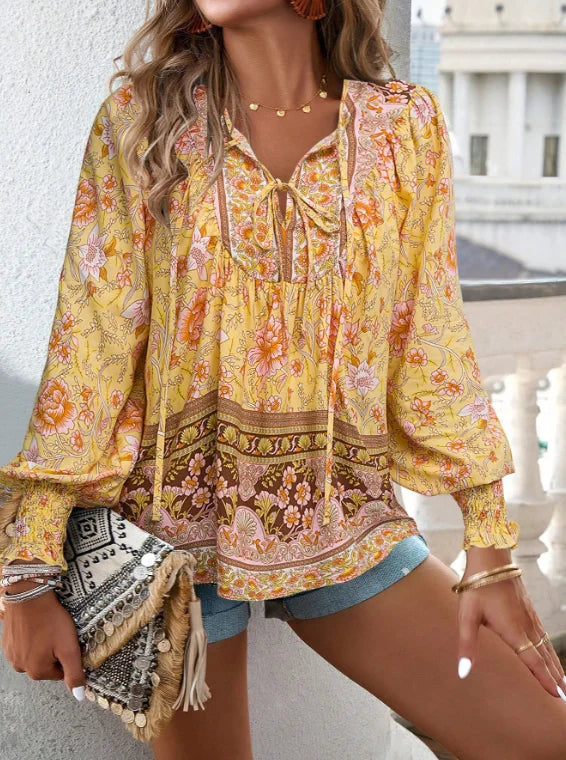 Coral Boho Blouse