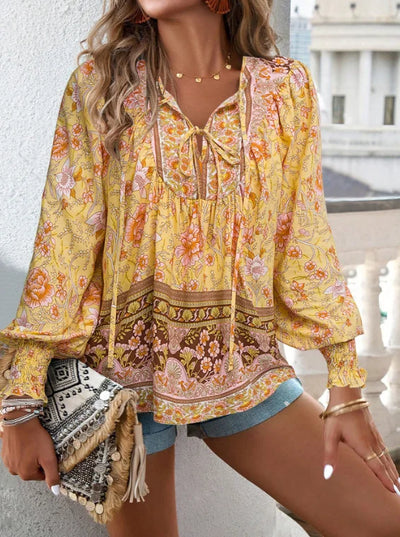 Coral Boho Blouse