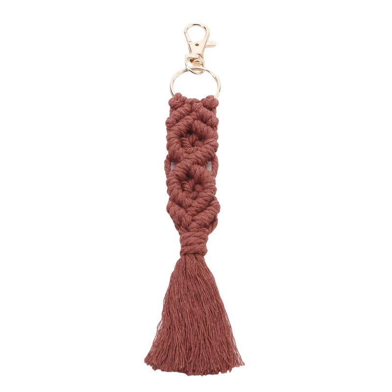 Boho Style Macrame Braided Keychain