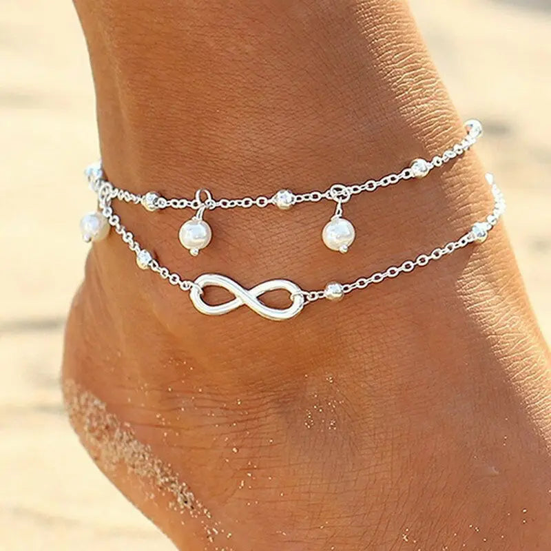 Sunseeker Silver Ankle Bracelets