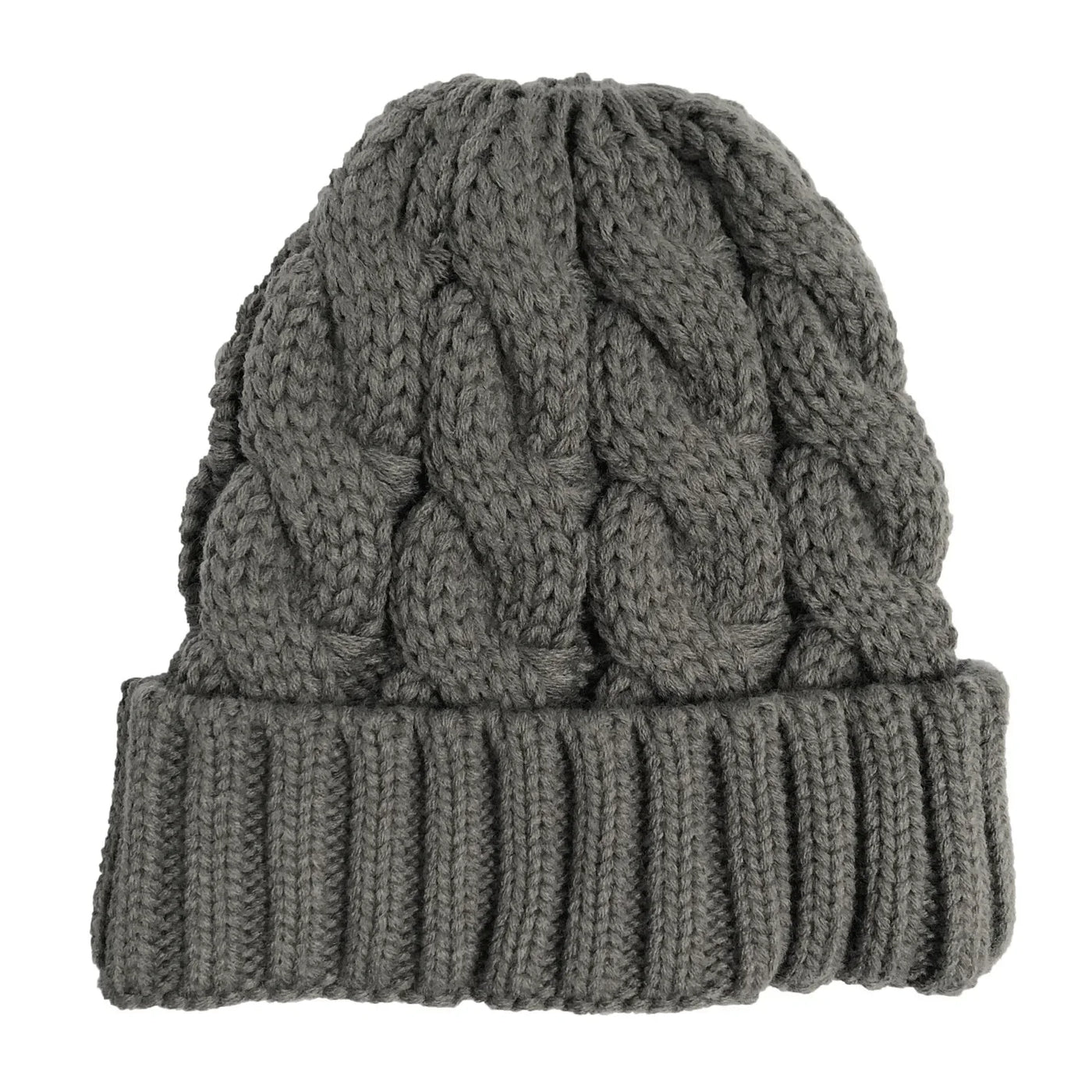 Knitted Beanie With Ponytail Hole