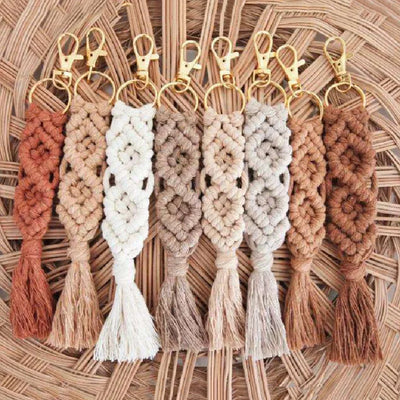 Boho Style Macrame Braided Keychain
