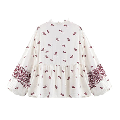 Wild Paisley Print Blouse