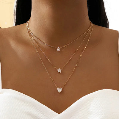 Multilayer Zircon Necklace
