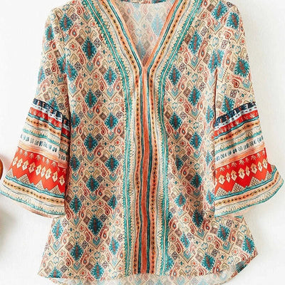 Elthira Flare Sleeve Blouse