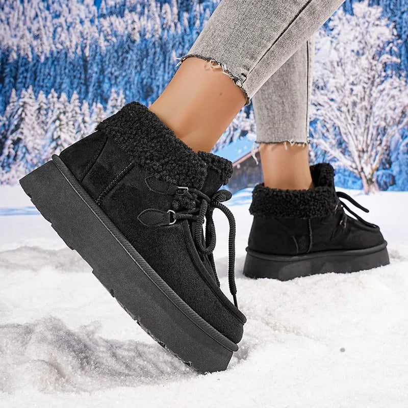 Winter Rose Platform Boots