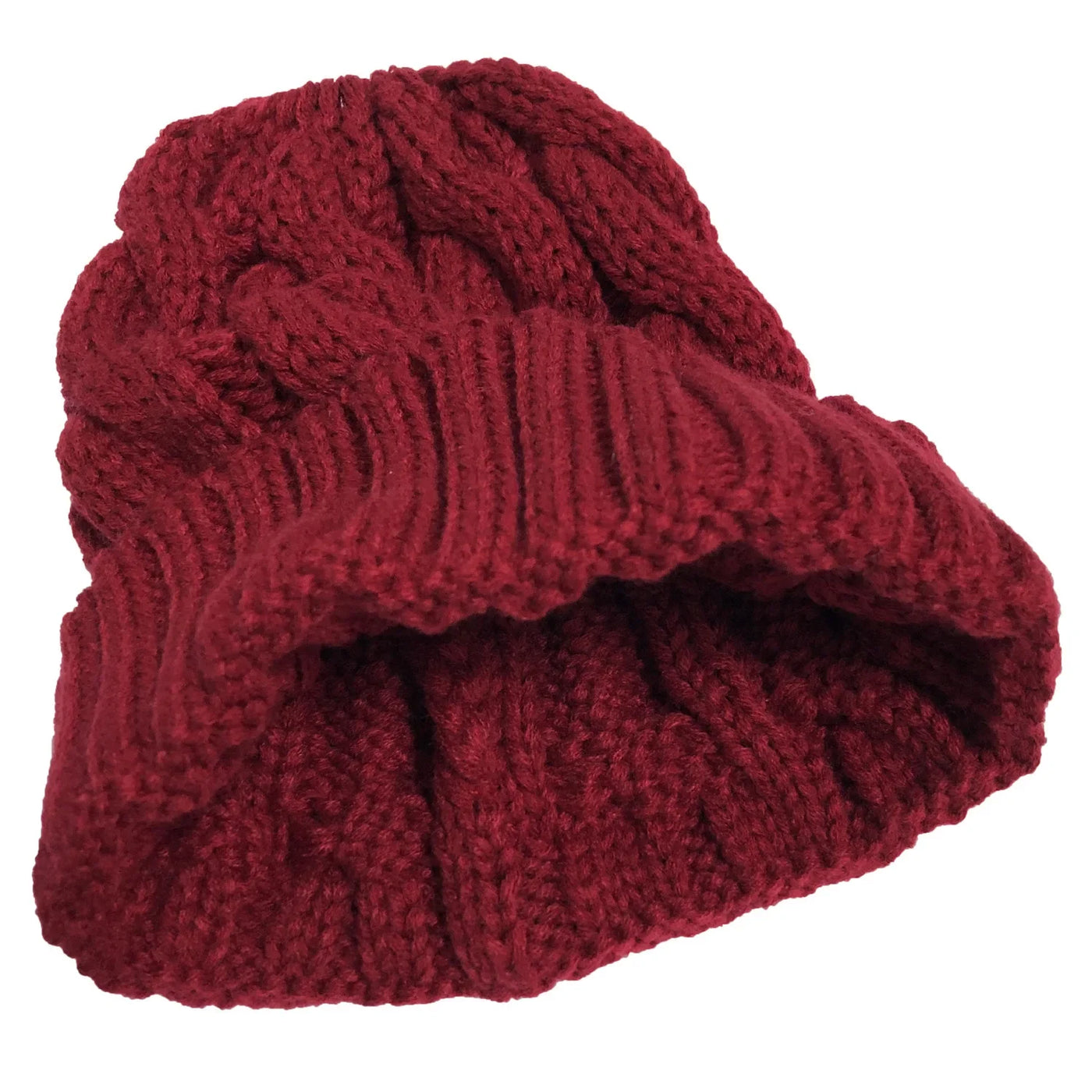 Knitted Beanie With Ponytail Hole