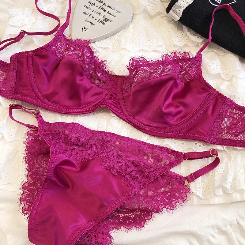 Lurielle Satin Bra & Underwear Set