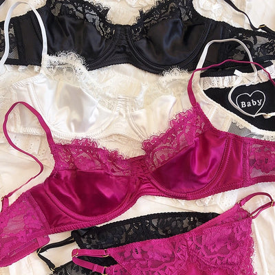 Lurielle Satin Bra & Underwear Set