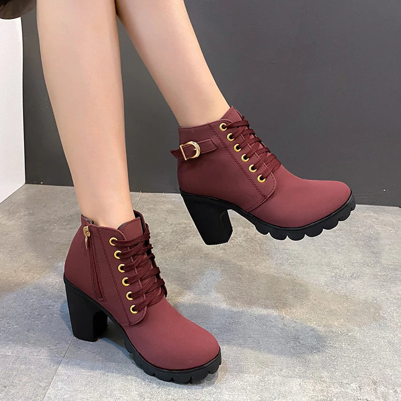Amoura Zip Up Heels
