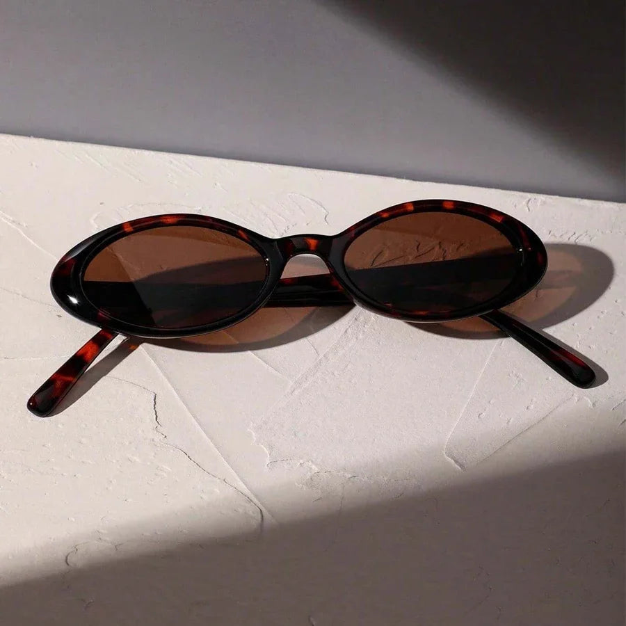 Leopard Oval Sunglasses