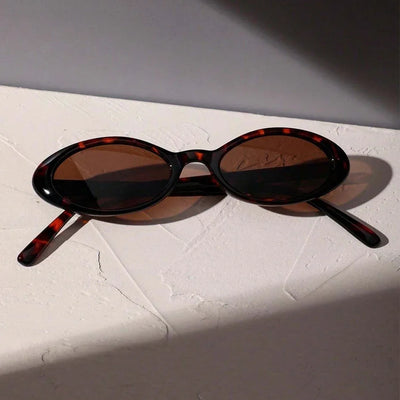 Leopard Oval Sunglasses