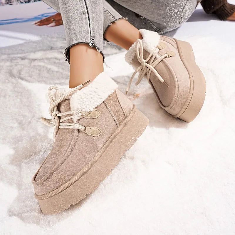 Winter Rose Platform Boots