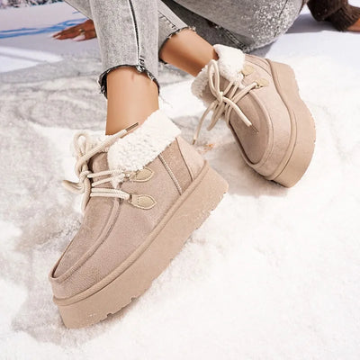 Winter Rose Platform Boots